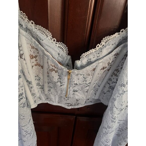 v chapman Delphine lace light blue cashmere sz xxs sz 00 - Picture 5 of 6